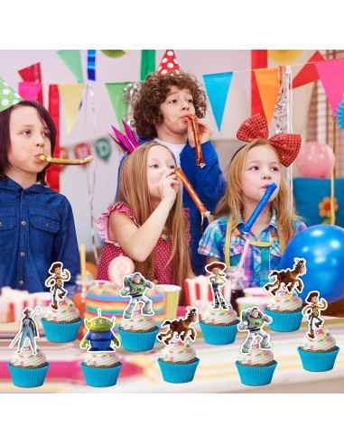 Toppers de Cupcake Inspirados en Juguetes TuoYing 24PCS