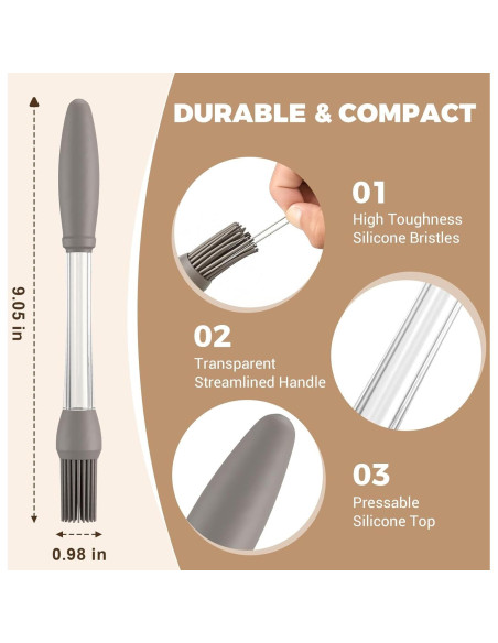 Paquete de 4 Pinceles de Silicona AWROSE para Cocinar