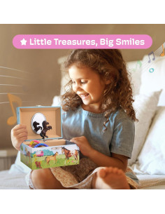 Caja de Joyería Musical Jewelkeeper Caballo Giratorio 15x11cm 2