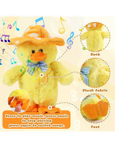 Juguete Interactivo Pato Cantante Hablante MILEGI 20 cm