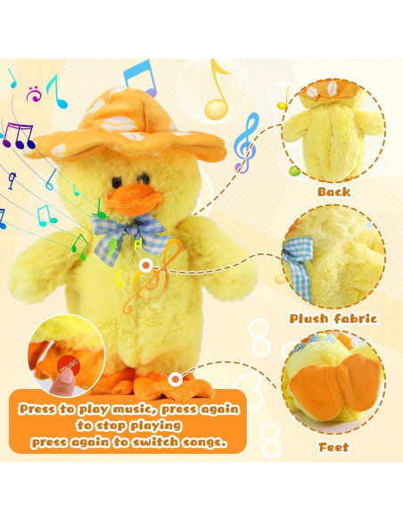 Juguete Interactivo Pato Cantante Hablante MILEGI 20 cm