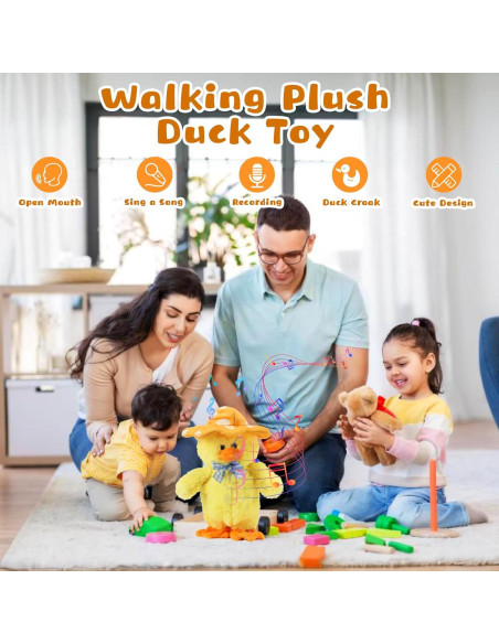 Juguete Interactivo Pato Cantante Hablante MILEGI 20 cm