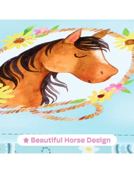 Caja de Joyería Musical Jewelkeeper Caballo Giratorio 15x11cm