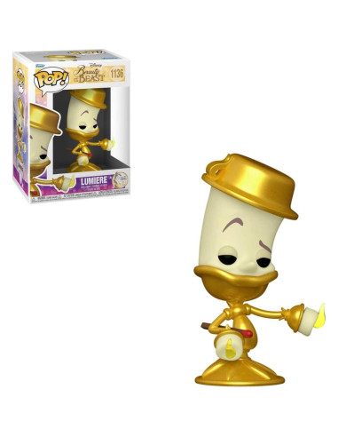 Figura de Vinilo Pop! Lumiere Funko - La Bella y la Bestia 9.5 cm