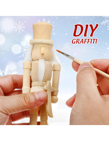 Figuras de Cascanueces de Madera Beavorty para Pintar DIY