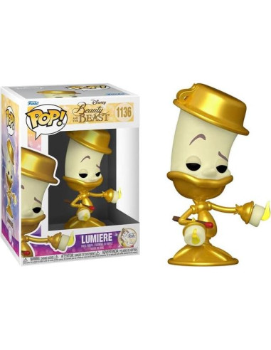 Figura de Vinilo Pop! Lumiere Funko - La Bella y la Bestia 9.5 cm