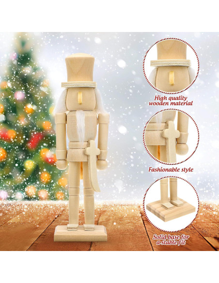 Figuras de Cascanueces de Madera Beavorty para Pintar DIY