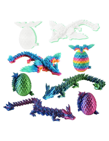 4 Juguetes Dragones de Cristal 3D Yoshiky para Niños