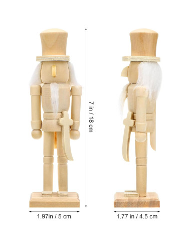 Figuras de Cascanueces de Madera Beavorty para Pintar DIY