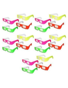 Gafas de Difracción Neón 20 Pares Gafas 3Dstereo