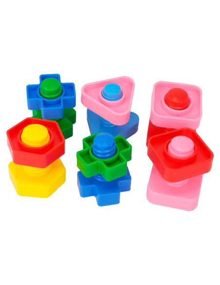 Bonka Bird Toys 3505 Pk6 Tuercas y Tornillos Gigantes para Aves