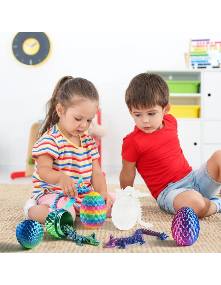 4 Juguetes Dragones de Cristal 3D Yoshiky para Niños