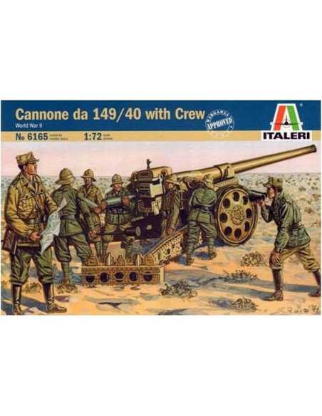 Kit de modelo Italeri 1:72 Cannone Da 149/40 Militar Kit de modelo Italeri 1:72 Cannone Da 149/40 Militar