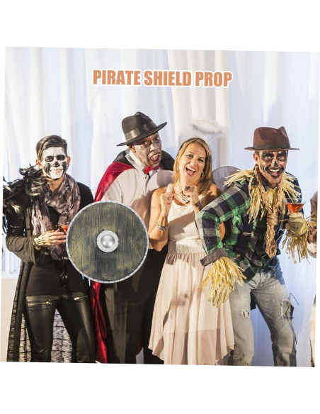 Escudo Romano de Plástico para Disfraz de Pirata 40cm Escudo Romano de Plástico para Disfraz de Pirata 40cm