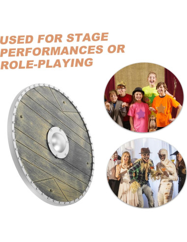 Escudo Romano de Plástico para Disfraz de Pirata 40cm