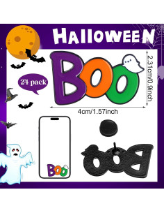 Paquete de 24 Pines de Esmalte Halloween Boo - Fantasmas 2