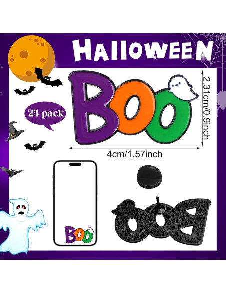 Paquete de 24 Pines de Esmalte Halloween Boo - Fantasmas