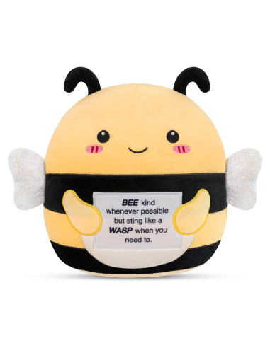 Abeja de Peluche TOYSYM 25.4 cm con Mensaje Motivacional