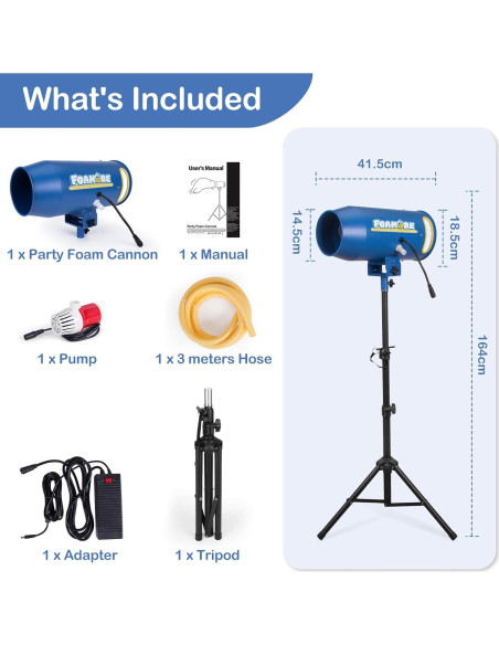 Cañón de Espuma Foamore para Fiesta - Portátil y Ajustable