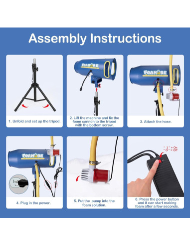 Cañón de Espuma Foamore para Fiesta - Portátil y Ajustable