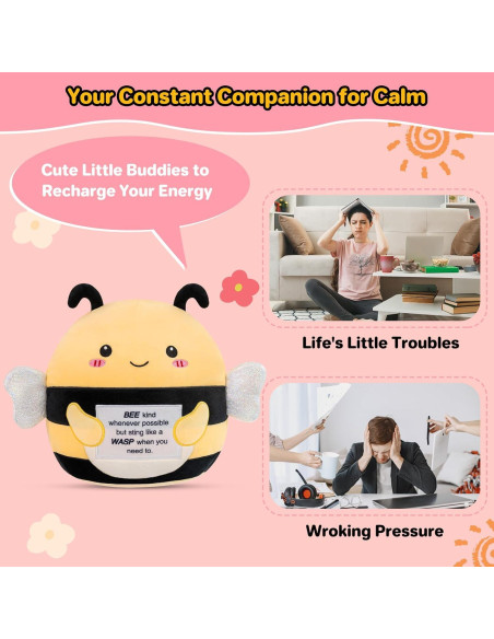 Abeja de Peluche TOYSYM 25.4 cm con Mensaje Motivacional