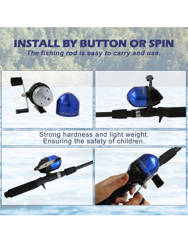 Caña de Pesca para Niños DragonSport 165cm Kit Completo