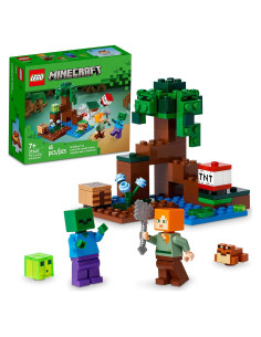 LEGO Minecraft Aventura en el Pantano 21240 - Juguete 65 Piezas