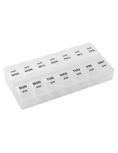 Organizador Semanal de Pastillas Carex 1 Cuenta Claro AM/PM