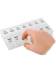 Organizador Semanal de Pastillas Carex 1 Cuenta Claro AM/PM 2