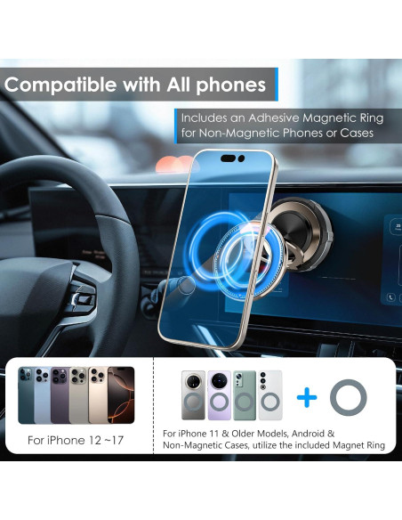 Soporte Magnético para Teléfono de Coche TFMIMT 3200gf Ajustable Soporte Magnético para Teléfono de Coche TFMIMT 3200gf Ajustable