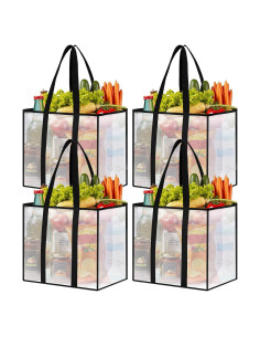 Paquete de 4 Bolsas de Compras Reutilizables SmartTrends 33L