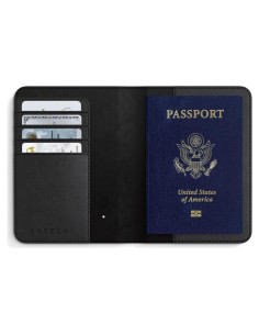 Funda de Pasaporte Satechi con Encuentra Mi y RFID - Negro