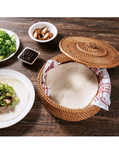 Cesta Calentadora de Tortillas Tortillada 10 Pulgadas Ratán
