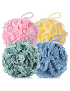Conjunto de 4 Esponjas de Baño Loofah Sunnyray 60g Exfoliantes