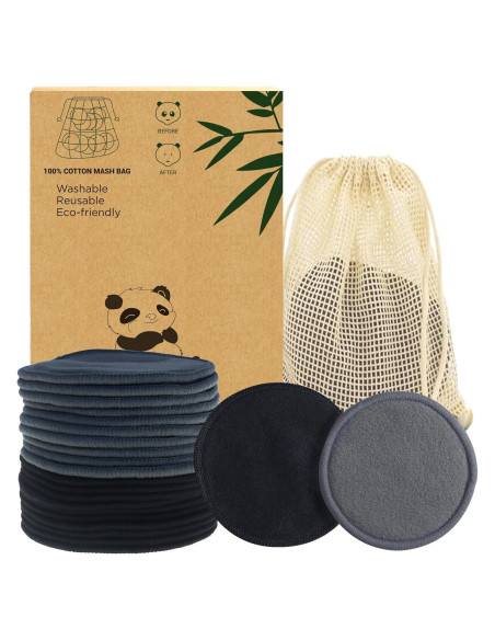Discos Desmaquillantes Reutilizables Yiwu - 20 Piezas Algodón Bambú