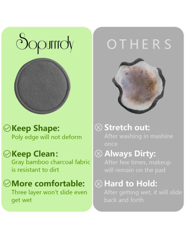 Discos Desmaquillantes Reutilizables Yiwu - 20 Piezas Algodón Bambú