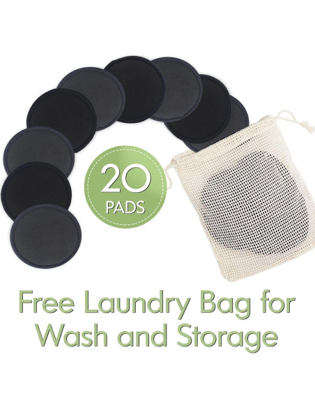 Discos Desmaquillantes Reutilizables Yiwu - 20 Piezas Algodón Bambú