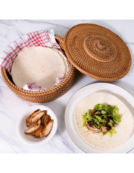 Cesta Calentadora de Tortillas Tortillada 10 Pulgadas Ratán