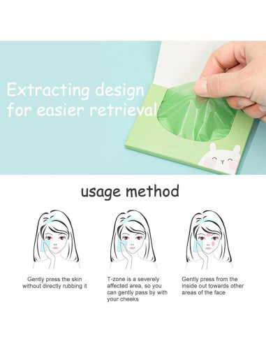 200 Hojas Absorbentes de Aceite Galepromot - Cuidado Facial Unisex