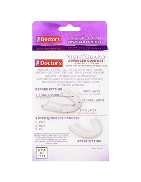 Protector Dental Nocturno Med Tech para Bruxismo - 2 Unidades