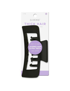 Dúo de Clips de Garra Rectangulares Gimme Beauty - Negro