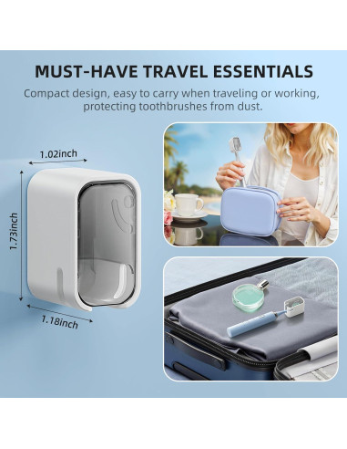 Cubierta de Cabeza de Cepillo de Dientes GONGQIN Gris 2PCS