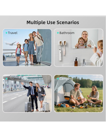 Cubierta de Cabeza de Cepillo de Dientes GONGQIN Gris 2PCS