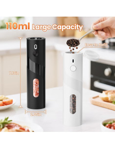 Juego de Molinillos Eléctricos de Sal y Pimienta SmartTrends 110ml 2