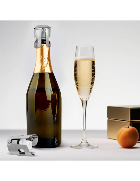 2 Tapones de Champán BOXOB Acero Inoxidable a Prueba de Fugas