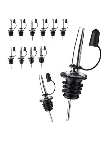 12 Tapas a Prueba de Fugas FlyBunny para Vino y Licores