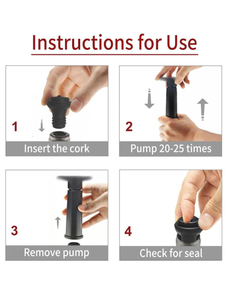 Juego de 3 Tapones de Vacío para Vino KAEZDD - Silicona