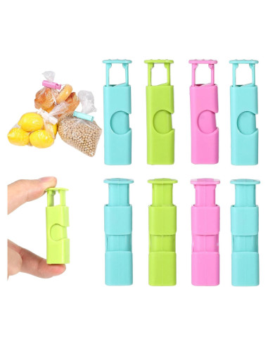 8 Clips de Sellado de Bolsas de Comida Bruislard - Plástico 6cm