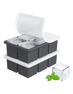 Bandeja de Hielo Grande FDDBI 2Pack Silicona 5.08 cm Cuadrada