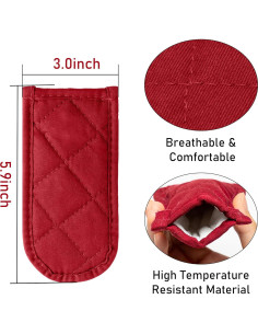 6 Fundas de Mango Caliente R CABALLO Algodón Resistentes al Calor 2